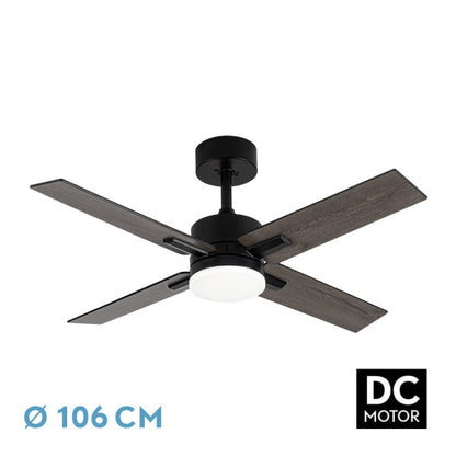 Fan Dc Talco 20w Black 4blades Black/grey 6vel. 3000k,4000k,6500k 2350lm Remote, Memory, Timer 106d