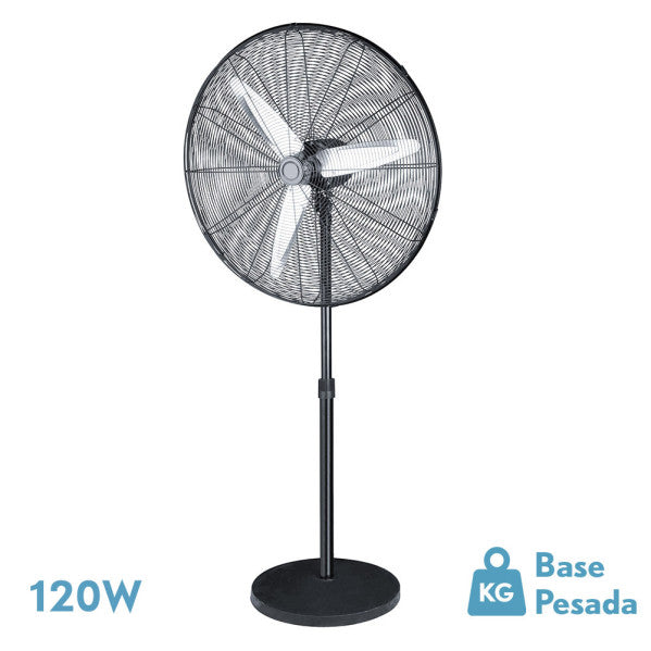 Pedestal Fan Alarcon 120w Black 3vel 55d 3asp Aluminium Silver Adjustable And Oscillating