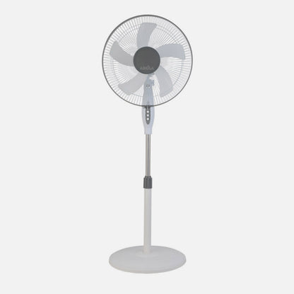 Floor Fan Belmonte White/Grey 3-speed 45w 5blades Adjustable, Fixed and Rotary Regx43x40 Cm