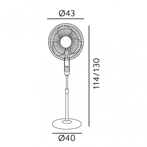 Fan Of Foot Calma Bl.3 Vel.45w.3 Blades 43 D C/ Remote.timer 0,5h-7,5h