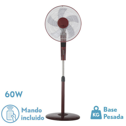 Fan Of Foot Rayo Burdeos/ng.3 Vel.60w.5 Asp 43d C/ Remote And Timer 0,5h-7,5h