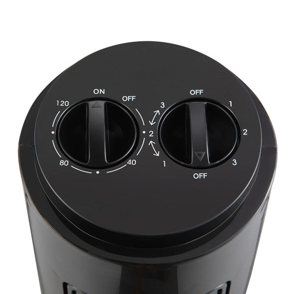 Fan Of Tower Cuco Black 3speeds 50w Timer Rotatory 78x22x22 Cm