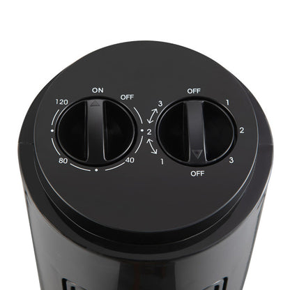 Fan Of Tower Cuco Black 3speeds 50w Timer Rotatory 78x22x22 Cm