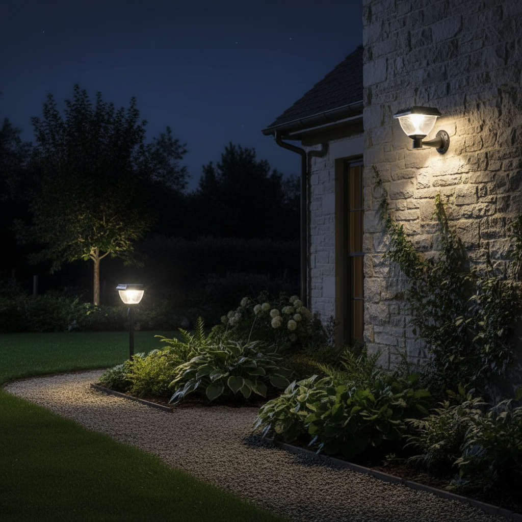 Farol Solar LED CCT 3W 720lm Estaca o Pared con Mando Electro DH