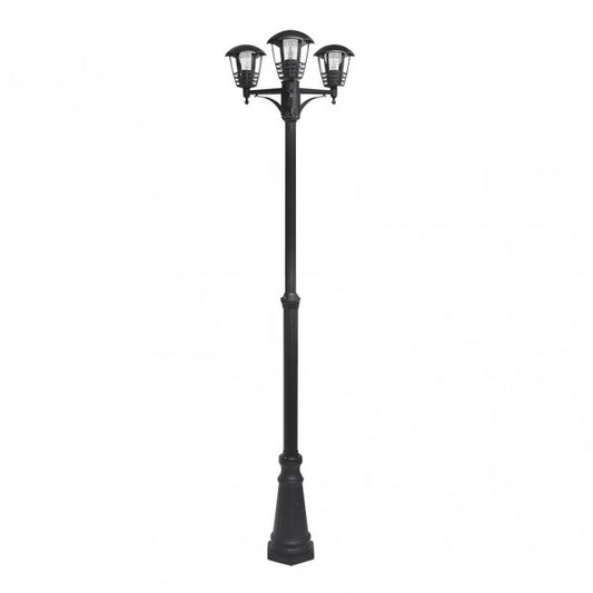 Farola Exterior Aluminio Alnilan 3xe27 Negro Ip44  220x55x55 Cm