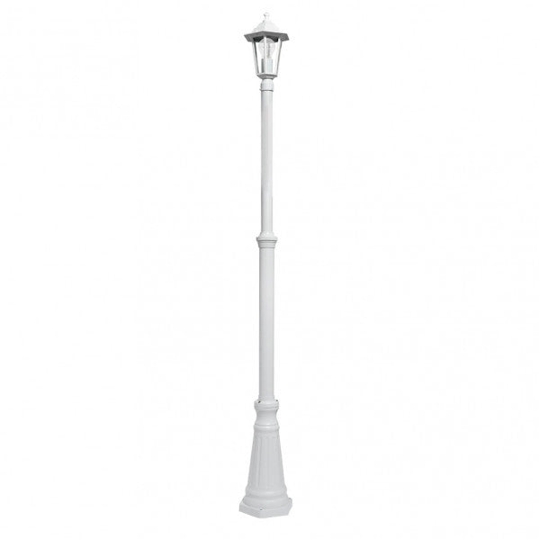 Farola Exterior Aluminio Auriga 1xe27 Blanco Ip44 220x20x20 Cm  Regulable En Altura