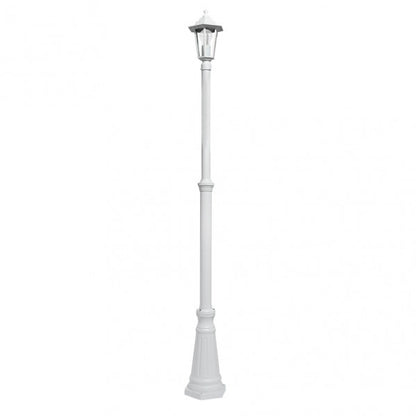 Farola Exterior Aluminio Auriga 1xe27 Blanco Ip44 220x20x20 Cm  Regulable En Altura