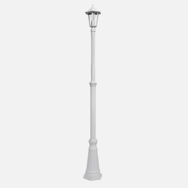 Farola Exterior Aluminio Auriga 1xe27 Blanco Ip44 220x20x20 Cm  Regulable En Altura