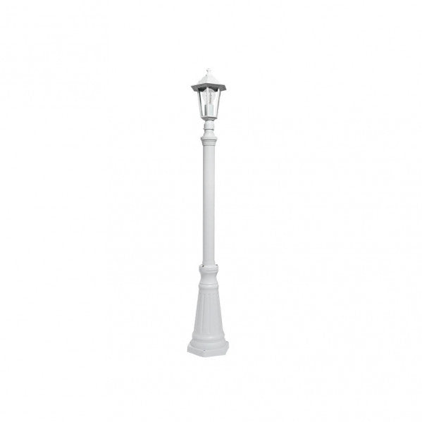 Farola Exterior Aluminio Auriga 1xe27 Blanco Ip44 220x20x20 Cm  Regulable En Altura
