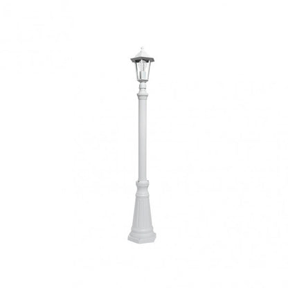 Farola Exterior Aluminio Auriga 1xe27 Blanco Ip44 220x20x20 Cm  Regulable En Altura
