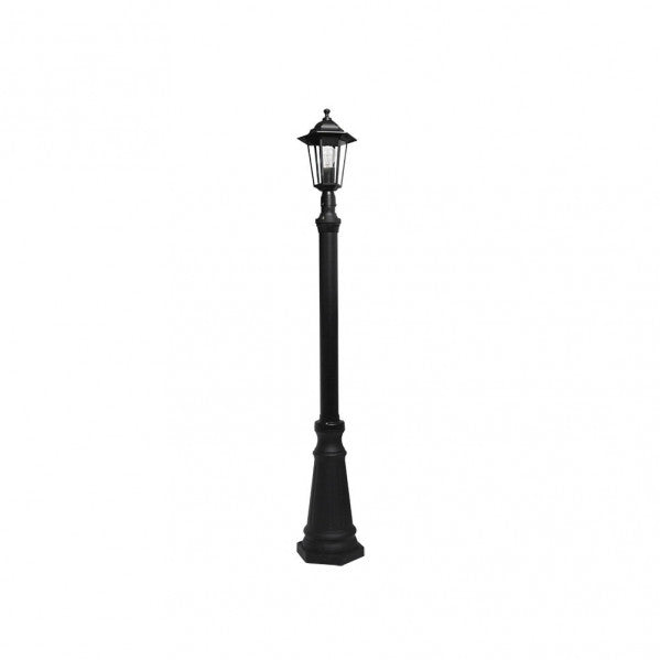 Farola Exterior Aluminio Auriga 1xe27 Negro Ip44 220x20x20 Cm  Regulable En Altura