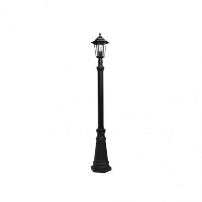 Farola Exterior Aluminio Auriga 1xe27 Negro Ip44 220x20x20 Cm  Regulable En Altura