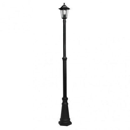 Farola Exterior Aluminio Auriga 1xe27 Negro Ip44 220x20x20 Cm  Regulable En Altura