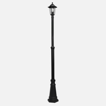 Farola Exterior Aluminio Auriga 1xe27 Negro Ip44 220x20x20 Cm  Regulable En Altura