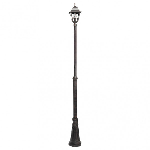 Farola Exterior Aluminio Bootes 1xe27 Marron Ip44  220x18x18 Cm