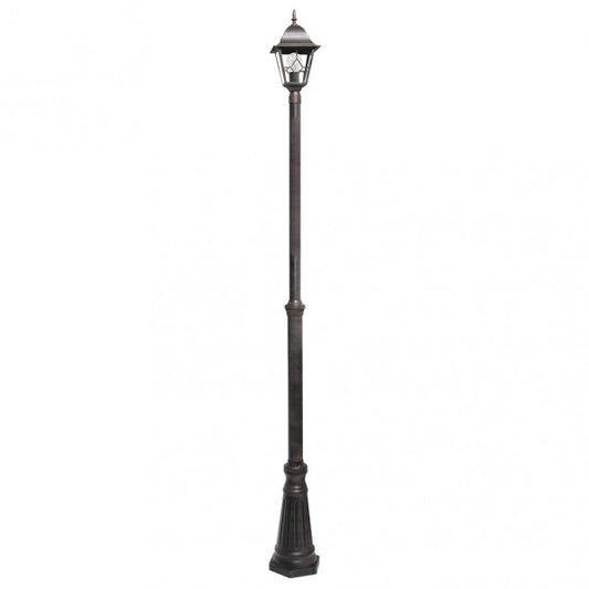 Farola Exterior Aluminio Bootes 1xe27 Marron Ip44  220x18x18 Cm