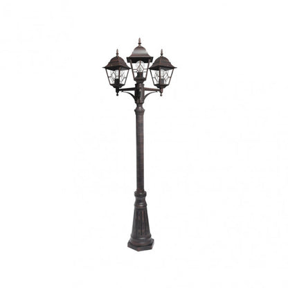 Farola Exterior Aluminio Bootes 3xe27 Marron Ip44 228x62x62 Cm