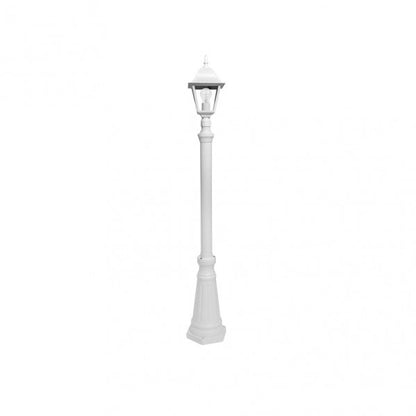 Farola Exterior Aluminio Spica 1xe27 Blanco Ip44 220x20x20 Cm Regulable En Altura