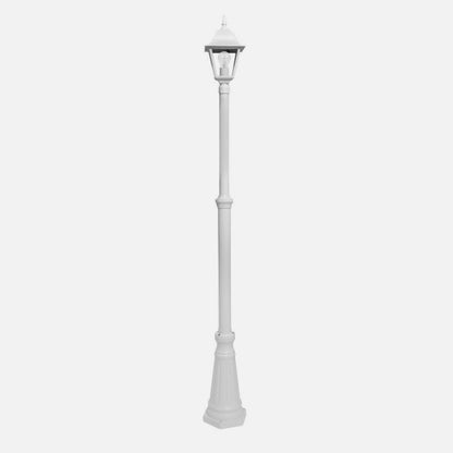 Farola Exterior Aluminio Spica 1xe27 Blanco Ip44 220x20x20 Cm Regulable En Altura