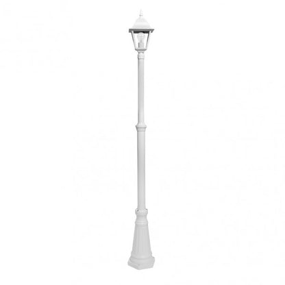 Farola Exterior Aluminio Spica 1xe27 Blanco Ip44 220x20x20 Cm Regulable En Altura