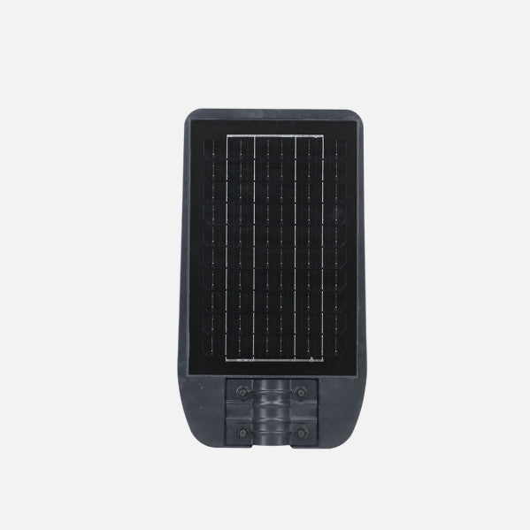 Farola Led Solar Bazan 100w 6500k Gris 1400lm Ip65 C/mando Sensor Movimiento Y Crepuscular 43x24x6cm