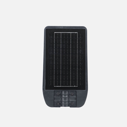 Farola Led Solar Bazan 100w 6500k Gris 1400lm Ip65 C/mando Sensor Movimiento Y Crepuscular 43x24x6cm