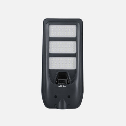 Farola Led Solar Bazan 200w 6500k Gris 2890lm Ip65 C/mando Y Sensor Movimiento Y Crepuscular 50x24x6cm