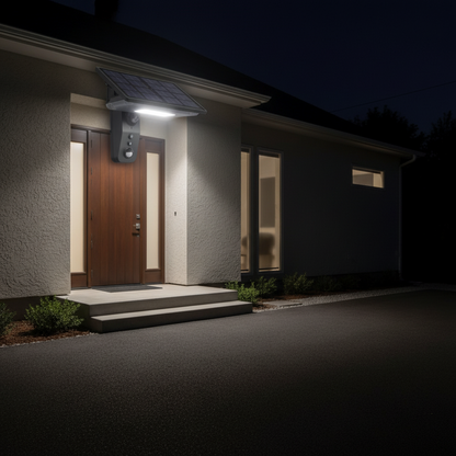 Farola Solar Pared 15W CCT 4000K/6000K Sensor Movimiento y Crepuscular 40h F-Bright | Suministros Figmar