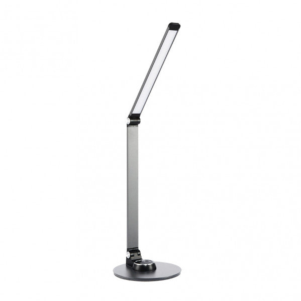 Flexo Baritono 8w 3000-4000-6500k Plata 54x16,5x29cm 600lm Intensidad Regulable, Tactil Y Plegable
