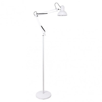 Flexo De Pie Articulable Rutilo 1xe27 Blanco 180x28x28 Cm