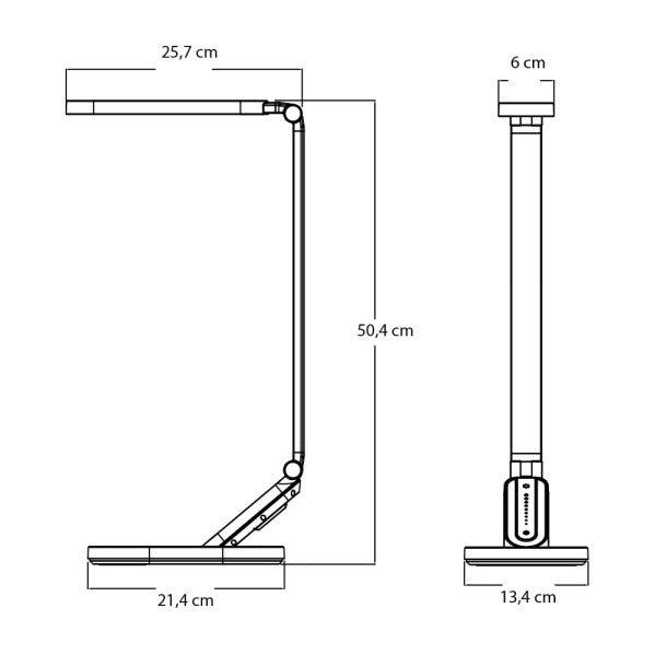 Flexo Enfoque 10w 3000-4000-65000k Blanc 900lm Usb Tactil, Memoria,int.reg.,47,3x13,6x21,8cm