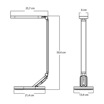 Flexo Enfoque 10w 3000-4000-65000k Blanc 900lm Usb Tactil, Memoria,int.reg.,47,3x13,6x21,8cm