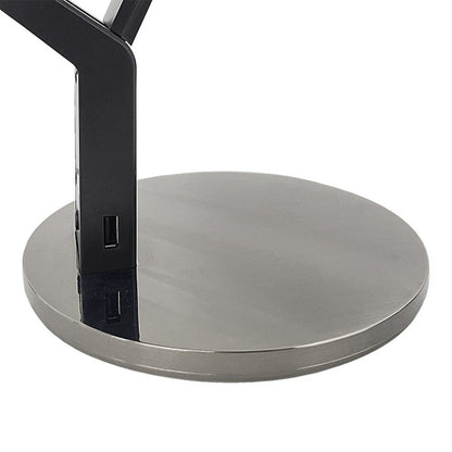 Flexo Goya Niquel/negro 8w 590lm 3000k, 4000k, 6500k Regulable Intensidad Puerto USB Tactil 40,4x17,1x31,6 Cm