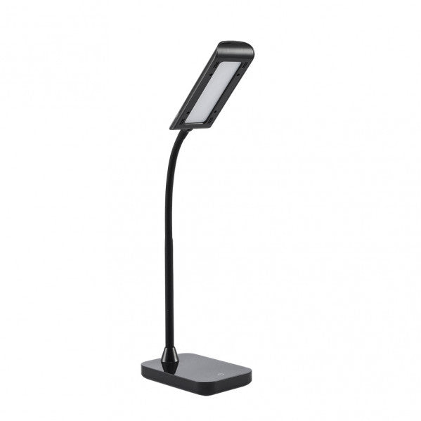 Flexo Oliver 5w  6000k Negro 375lm 43x10x25 Cm  Regulable 3 Intensidades, Flexible, Orientable Y Tactil