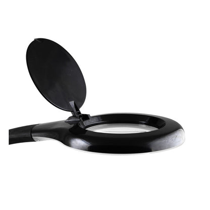 Flexo Plath Negro 8w 595lm 5000k C/lupa Reg.intens Flexib Orientab Tactil 43x18x38cm