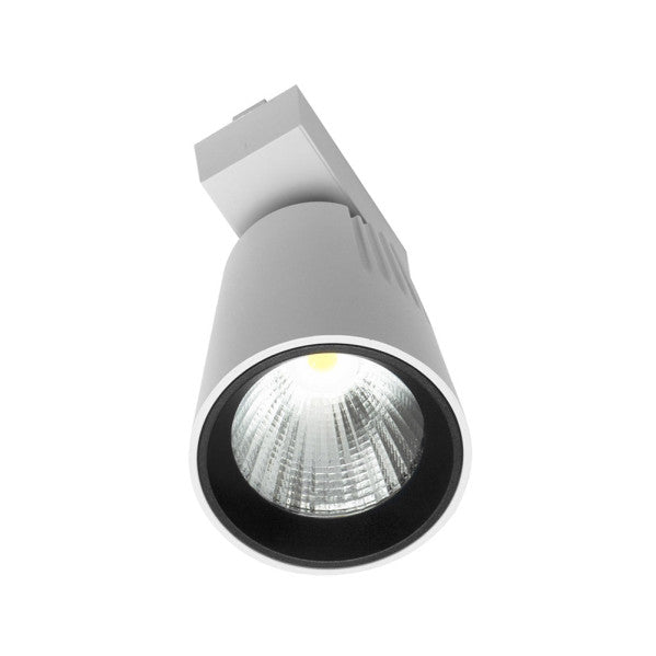 Foco Carril 20w 6000k Telma Blanco 1800lm 36º Orientable 330º Regx15,5x8,2 Cm