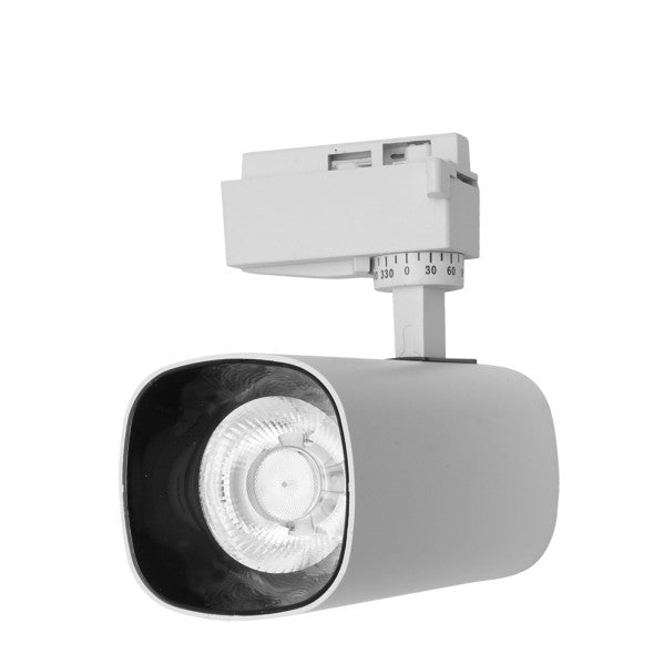 Foco Carril 30w 2700k Alfil Blanco 2700lm 36º Orientable 330º Regx19x7,5 Cm