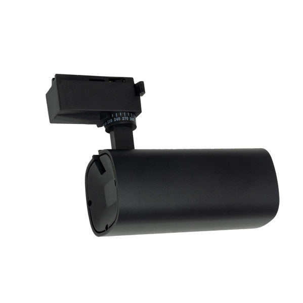 Foco Carril 30w 6000k Alfil Negro 2700lm 36º Orientable 330º Regx19x7,5 Cm