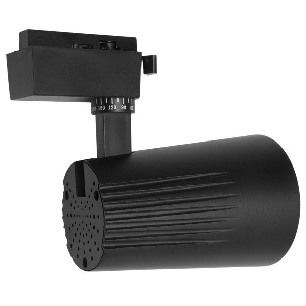 Foco Carril 40w 4000k Telma Negro 3600lm 36º Orientable 330º Regx21x10,5 Cm
