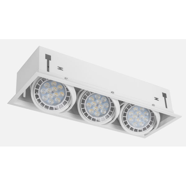 Foco Kardan Cesar Empotrar 3xr111 Blanco 17,2x48 Bombillas No Incluidas