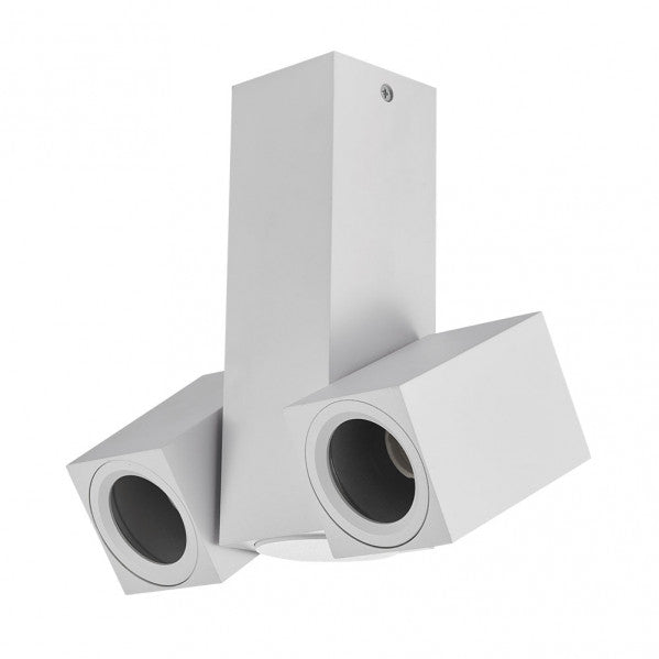 Foco Nerja 2xgu10 Blanco 21x19x6 Cm Orientable 360º
