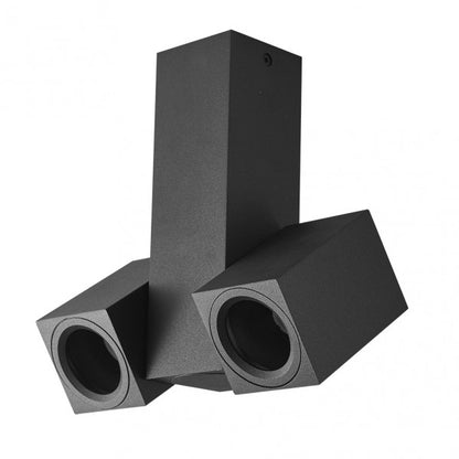 Foco Nerja 2xgu10 Negro 21x19x6 Orientable 360º
