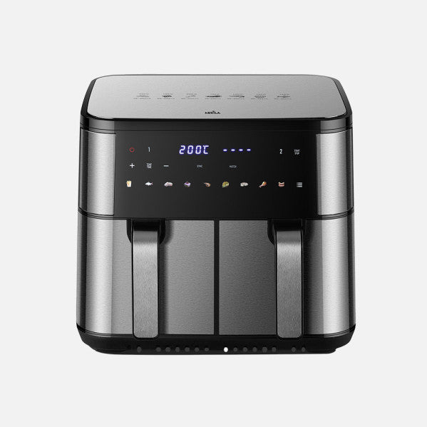 Freidora De Aire Chimbas 10l 2200w Acero/negro Display Temporizador Termostato Tactil 32x38x40,5cm