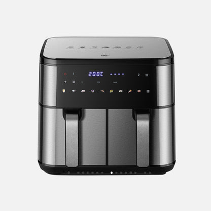 Freidora De Aire Chimbas 10l 2200w Acero/negro Display Temporizador Termostato Tactil 32x38x40,5cm
