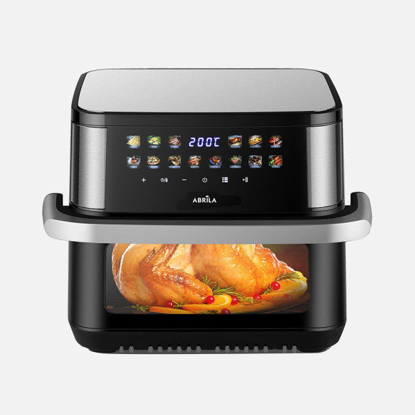Freidora De Aire Lanus 10l 2000w Negro/acero Doble Resistencia Display,temporiz.termostato Tactil 33,5x45x37,5cm