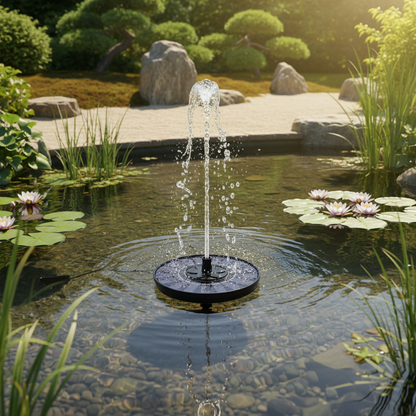 Fuente Solar Decorativa Flotante para Estanque y Jardín sin Batería Galix