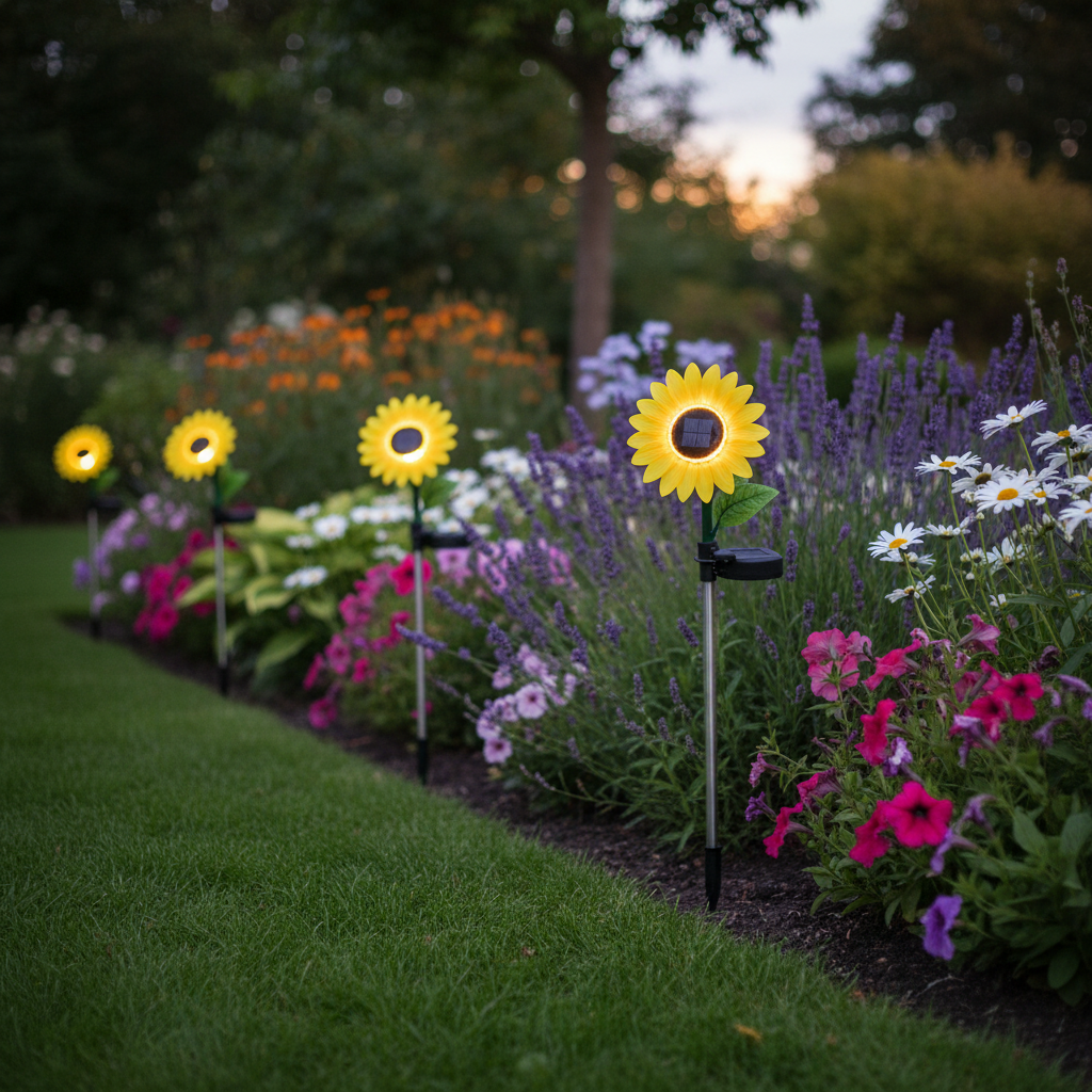 Girasol LED Decorativo Solar Estaca Galix | Suministros Figmar