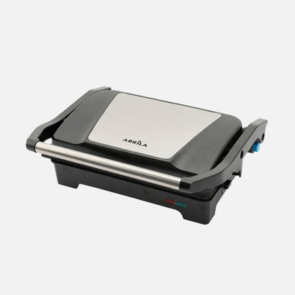 Grill Parrilla Galeon 1200w Negro/acero Apertura 180º Placa 26x16,5m Antiadherente Luz Ind.tacto Frio 11,5x29,5x26cm