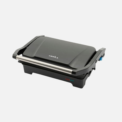 Grill Parrilla Rabion 1200w Negro Apertura 180º  Placa 26x16,5cm Antiadh.luz Ind.tact.fro 11,5x29,5x26cm