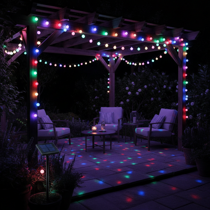 Guirnalda LED Miniball Solar RGB 6,5m 8 Modos Multicolor Electro DH